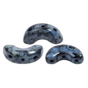 Cuentas de cristal Arcos® de Puca® 5x10 mm - Negro Azul Stony x10g|raw }}
