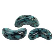 Cuentas de cristal Arcos® de Puca® 5x10 mm - Esmeralda negra pétrea x10g|raw }}