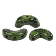 Cuentas de cristal Arcos® de Puca® 5x10 mm - Negro Verde Piedra x10g|raw }}