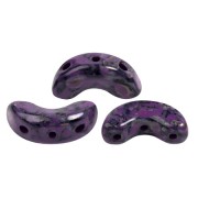 Cuentas de cristal Arcos® de Puca® 5x10 mm - Negro Violeta Pétreo x10g