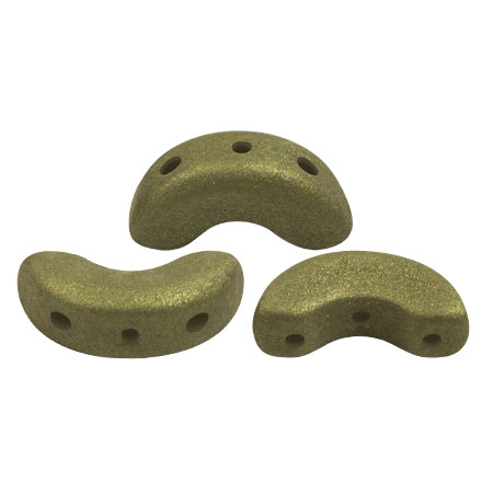 Cuentas de cristal Arcos® de Puca® 5x10 mm - Trendy Olive Mat x10g