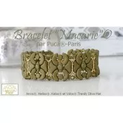 Cuentas de cristal Arcos® de Puca® 5x10 mm - Trendy Olive Mat x10g