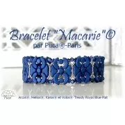 Cuentas de cristal Arcos® de Puca® 5x10 mm - Trendy Royal Blue Mat x10g