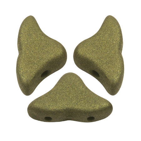 Cuentas de cristal Helios® de Puca® 6x10mm - Trendy Olive Mat x10g