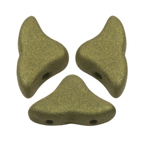 Cuentas de cristal Helios® de Puca® 6x10mm - Trendy Olive Mat x10g