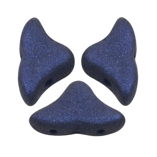 Cuentas de cristal Helios® de Puca® 6x10mm - Trendy Night Blue Mat x10g