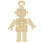 Dije Robot 18x12 mm - Dorado con oro fino x1