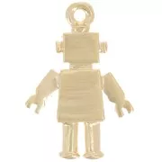 Dije Robot 18x12 mm - Dorado con oro fino x1