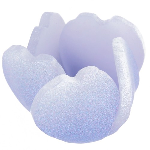 Cuenta de flor de plástico de 13 mm - Aciano x1