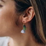 Cuenta de flor de plástico de 13 mm - Aciano x1