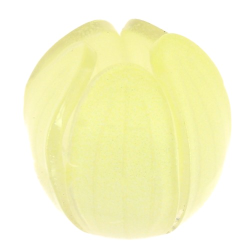 Cuenta flor de plástico 12 mm - Amarillo x1