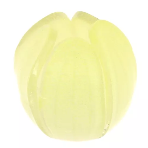 Cuenta flor de plástico 12 mm - Amarillo x1