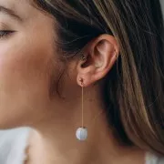 Cuenta flor de plástico 12 mm - Amarillo x1