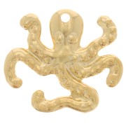 Dije de pulpo 15x17 mm - Dorado con oro fino x1|raw }}