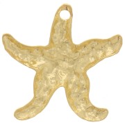 Dije Estrella de Mar 14 mm - Dorado con oro fino x1