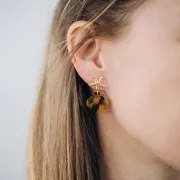 Ganchos pendientes Estrella de Mar 14 mm - Dorado x2