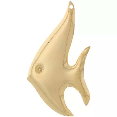 Colgante Pez 40x23 mm - Dorado con oro fino x1