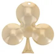 Colgante Trébol 26x25 mm - As de tréboles - Dorado con oro fino x1