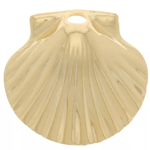 Dije de concha 15x16 mm - Dorado con oro fino x1