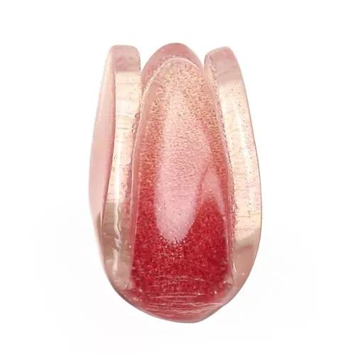 Cuenta flor tulipán 10x5,5 mm plástico - Rojo oscuro x1