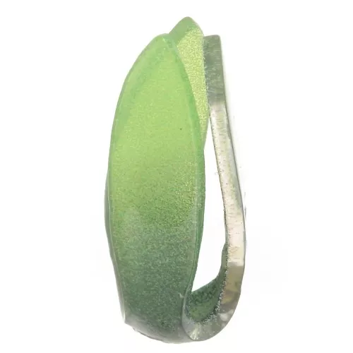Cuenta de hoja de plástico 16,5x8 mm - Verde oscuro x1