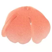 Cuenta flor acrílica 13 mm - Salmón x1