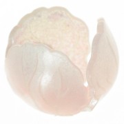 Cuenta flor acrílica 14 mm - Rosa empolvado x1