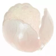 Cuenta flor acrílica 14 mm - Rosa empolvado x1