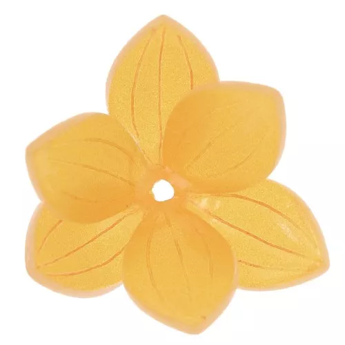 Cuenta flor resina 21x10 mm - Topacio x1