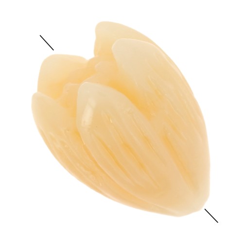 Cuentas capullo 10x8 mm sintético - Naranja x8