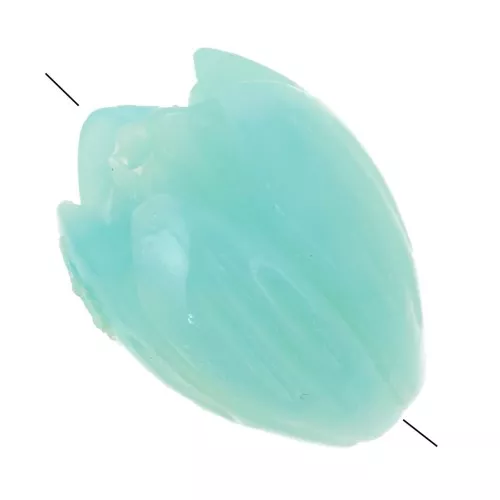 Cuentas capullo 10x8 mm sinteticas - Verde agua x8
