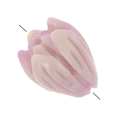 Cuentas capullo 8,5x7 mm sintético - Lila x8