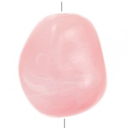 Cuentas de pepitas irregulares 12x10 mm en acrílico - Rosa claro jaspeado x10
