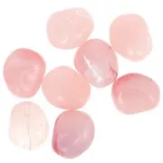 Cuentas de pepitas irregulares 12x10 mm en acrílico - Rosa claro jaspeado x10