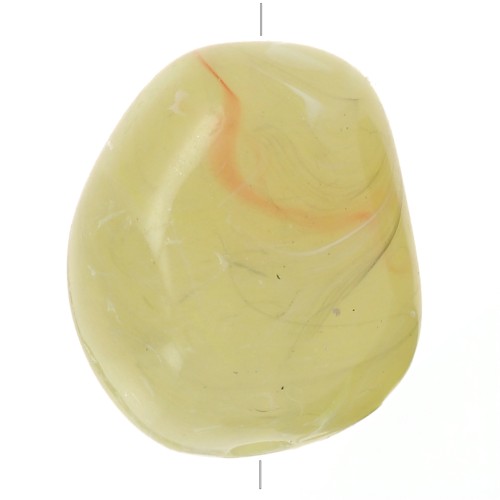 Cuentas de pepitas irregulares 12x10 mm en acrílico - Verde Oliva Jaspeado x10