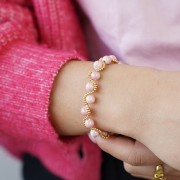 Cuentas redondas de cerámica 6,5 mm - Marrón x20