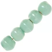 Perles rondes en céramique 6.5 mm - Vert d'eau x20