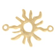 Entrepieza irregular 26x19 mm - Dorado con oro fino x1