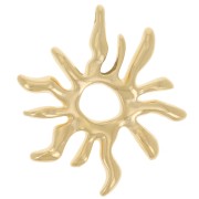 Colgante sol irregular 32x28 mm - Dorado con oro fino x1