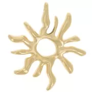 Colgante - Dije - Colgante sol irregular 32x28 mm - Dorado con oro fino x1 Colgante sol irregular 32x28 mm - Dorado con oro fino x1