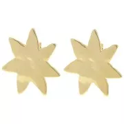 Pendientes sol irregular 30x27 mm - Dorado oro fino x2