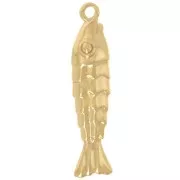 Colgante Pez 32,5x7 mm - Dorado con oro fino x1