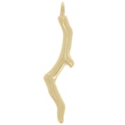 Colgante coral 28x6,5 mm - Dorado con oro fino x1|raw }}