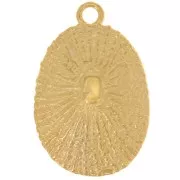 Colgante Concha Texturada 38x25 mm - Dorado con oro fino x1