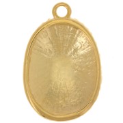 Colgante Concha Texturada 38x25 mm - Dorado con oro fino x1