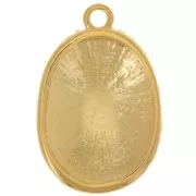 Colgante Concha Texturada 38x25 mm - Dorado con oro fino x1