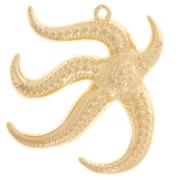Colgante estrella de mar 38,5x34 mm - Dorado con oro fino x1