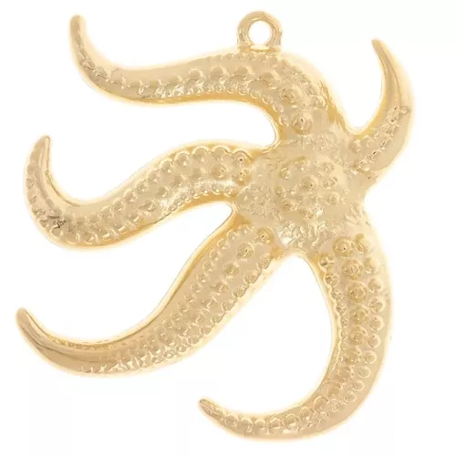 Colgante estrella de mar 38,5x34 mm - Dorado con oro fino x1
