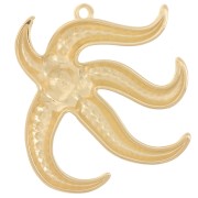 Colgante estrella de mar 38,5x34 mm - Dorado con oro fino x1