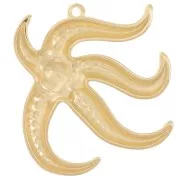 Colgante estrella de mar 38,5x34 mm - Dorado con oro fino x1
